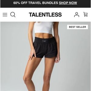 Black “Talentless” Boxer shorts, size medium